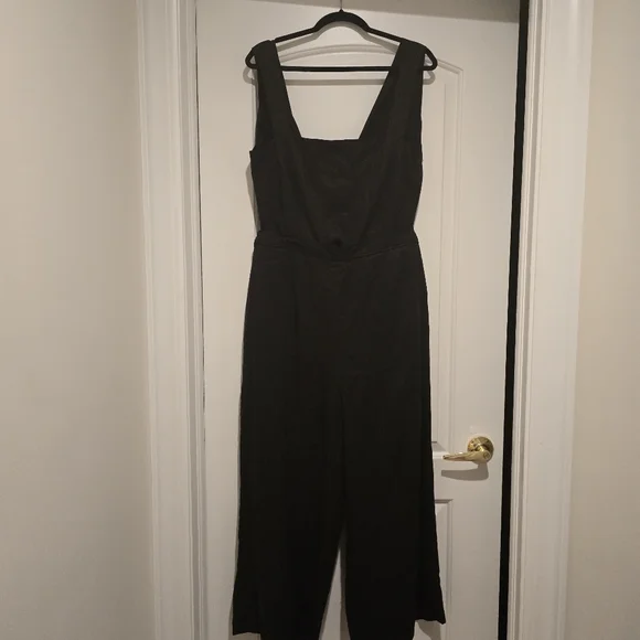NWT VETTA Capsule Apron Wide Leg Pants Size 16 Black - Picture 2 of 5